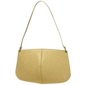 Louis Vuitton Demilune Pochette Shoulder Bag Epi Vanilla